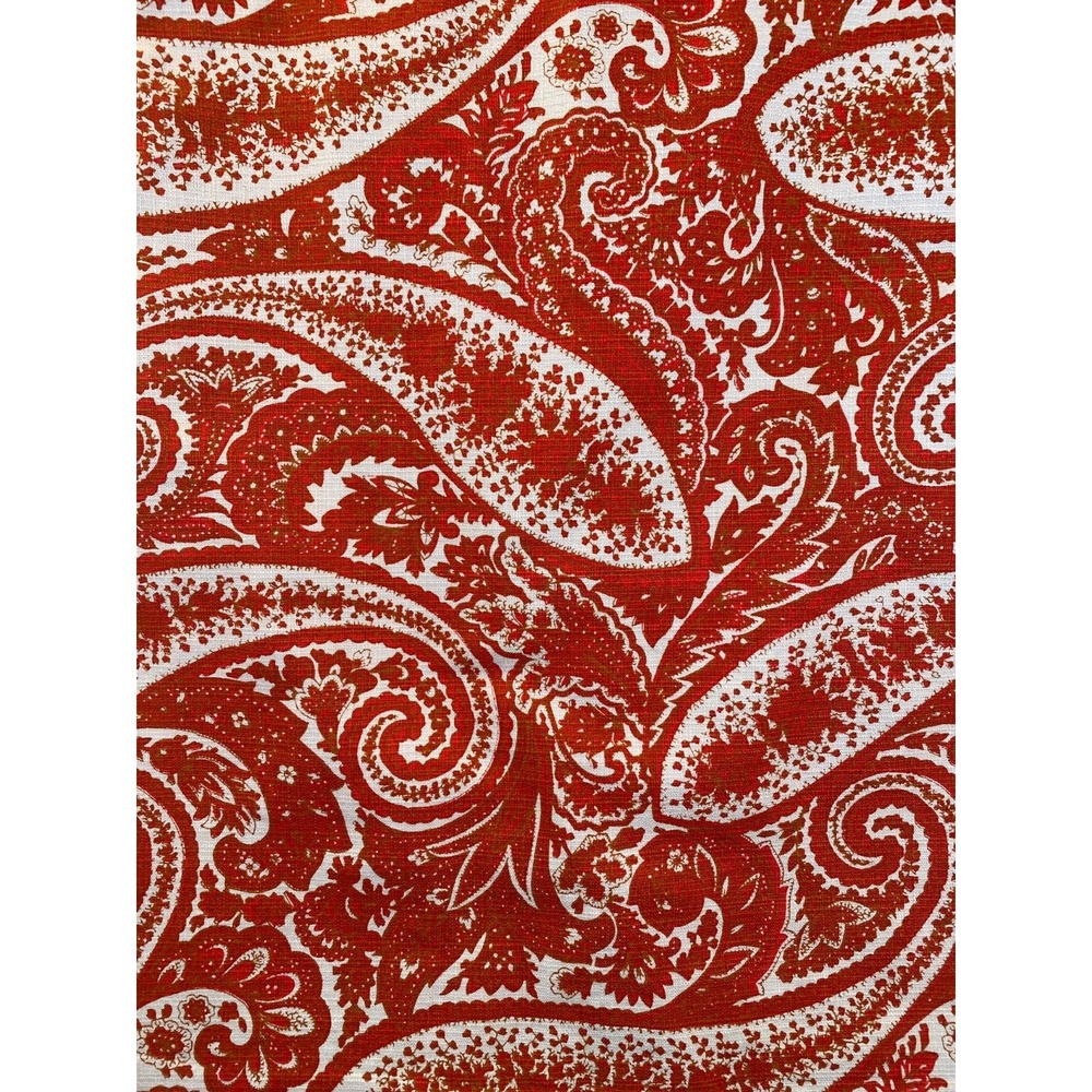 J.Crew The Pencil Skirt Red Orange Paisley Print Size 0 Cotton Spandex Blend - Picture 3 of 9